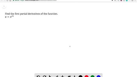 Find the first partial derivatives of the function. u = x^y/z