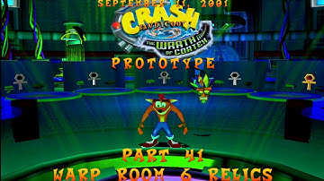 Crash Bandicoot The Wrath Of Cortex Prototype: (September 11, 2001) Part 41: Warp Room 6 Relics