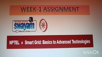 Week1 NPTEL Assignment Smart Grid:Basics to AdVanced Technologies#week1#nptel