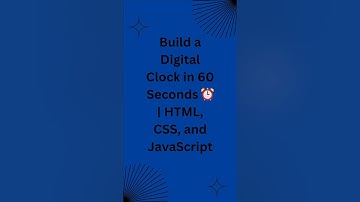 Build a Digital Clock in 60 Seconds ⏰ | HTML, CSS, and JavaScript