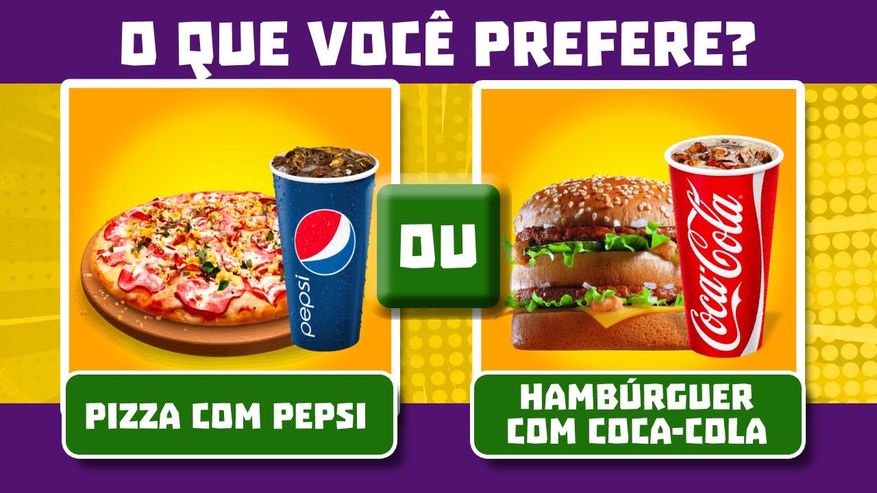 🔄😋 O QUE VOCÊ PREFERE? Comidas Salgadas ou Doces? 🍕 jogo das escolhas