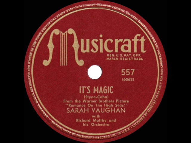 1948 HITS ARCHIVE: It's Magic - Sarah Vaughan - YouTube