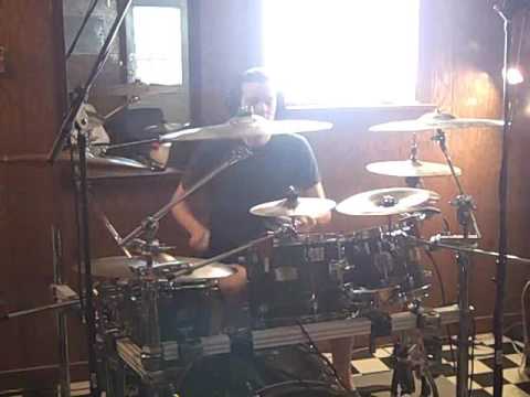 Brian Hood playing Wings of Integrity on drums