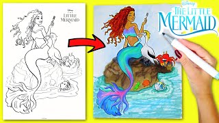 Disney The Little Mermaid Live Action Movie coloring Ariel, Halle Bailey screenshot 3