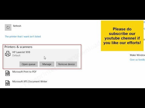 to install hp laserjet 1018 printer driver Windows 10, 8, 7 manually - YouTube