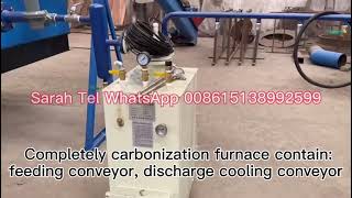 Introduction automatic Rotary carbonization furnace coconut shell charcoal making machine