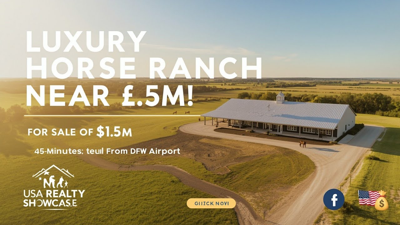 🐴 Luxury Horse Training Ranch Near DFW Under $1.5M! - YouTube
