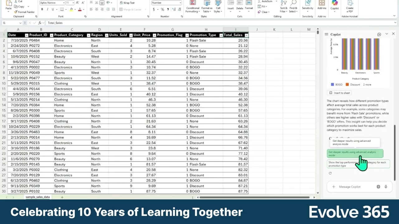 Running Python in Excel - 10 Years of Evolve 365