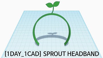 [1DAY_1CAD] SPROUT HEADBAND (Tinkercad : Know-how / Style / Education) [STL & Printing Service]