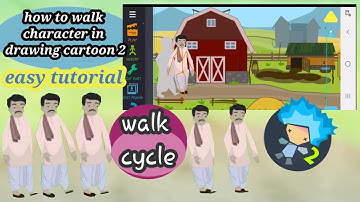 how to walk in drawing cartoon 2/ drawing cartoon app me khud ka character kaise chalain