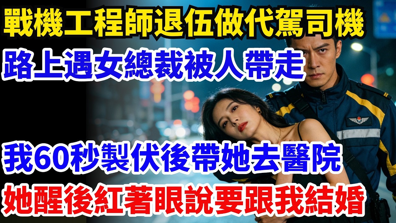 戰機工程師退伍做代駕司機，路上遇女總裁被其未婚夫下藥帶走，我60秒製伏後帶她去醫院，女總裁醒後紅著眼說要跟我結婚#奇聞#故事#情感小說#幸福人生#人生故事#家庭故事#中老年