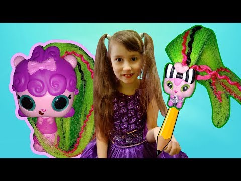 ПАРИКМАХЕР для КУКЛЫ ЛОЛ! POP POP HAIR SURPRISE! Милая расческа с сюрпризами!