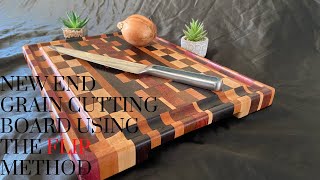 Beautiful end grain cutting board using the Flip Method