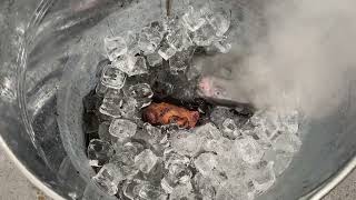 Video 014: Scrap Copper Refrigeration Lineset from Ductless Mini Split Melted into Solid Ingot Bars