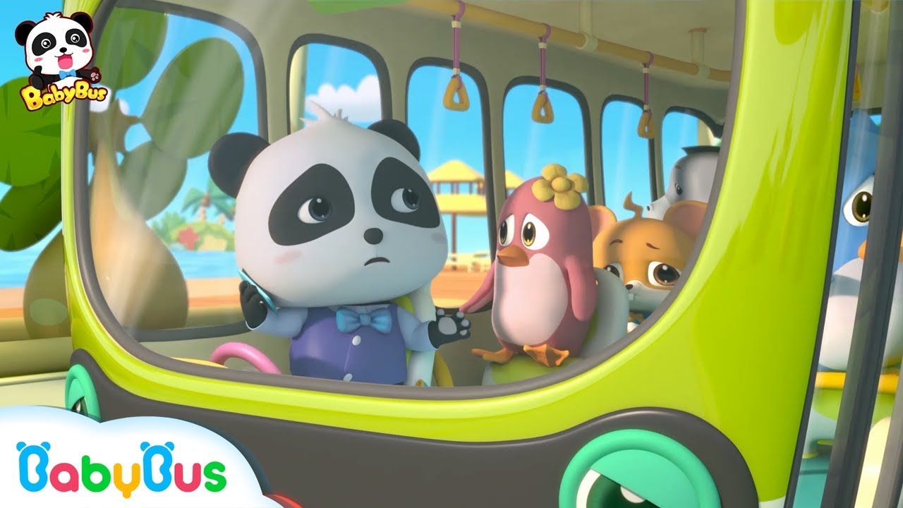 Baby Panda's Bus is Broken Down | Monster Truck Rescue Team | Kids Role Play | BabyBus