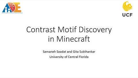 Contrast Motif Discovery in Minecraft