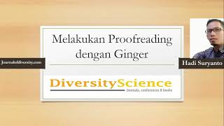 MELAKUKAN PROOFREADING ARTIKEL DENGAN MUDAH MENGGUNAKAN APLIKASI GINGER
