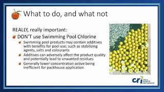 16 Wilma du Plooy Chlorine management in the packhouse