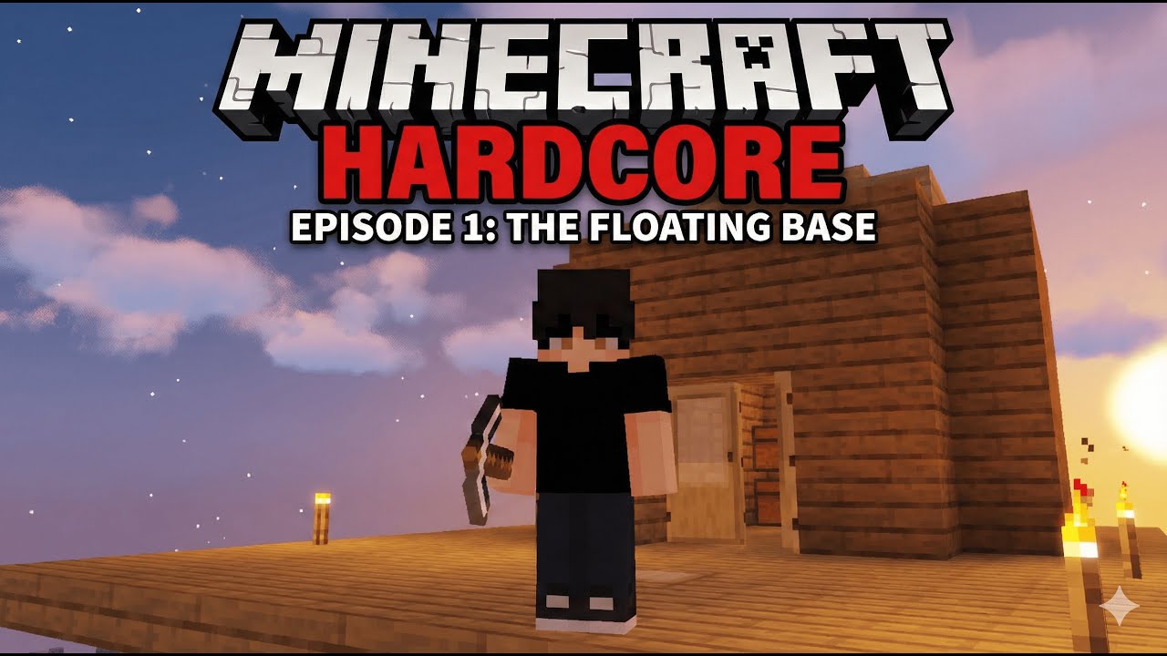 I Built a FLOATING BASE in Minecraft Hardcore! (Ep 1) - YouTube