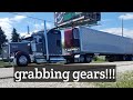 isx sounds!!|18 speed shifting/long on ramp run|truck and empty reefer #isx #18speed #kenworth