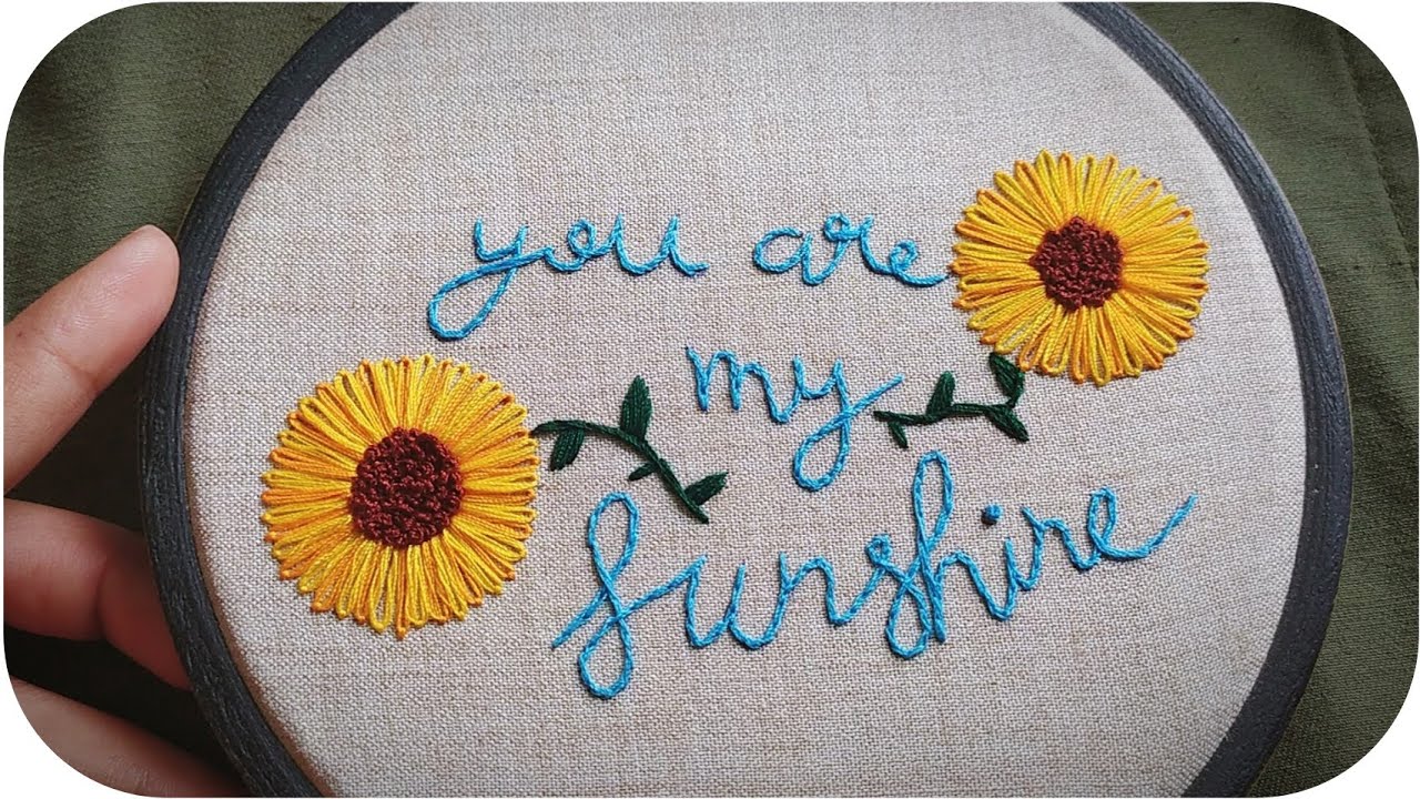Brighten Your Day with the You Are My Sunshine Embroidery Design