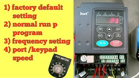 invt chf100 ki normal run programing !! how program invt drive !! factory default settings