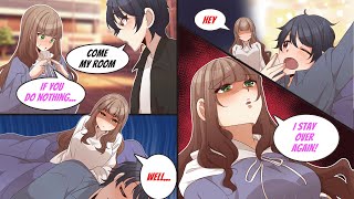 ［Manga dub］I let my childhood stay in my room but she's angry at me the next morning...［RomCom］