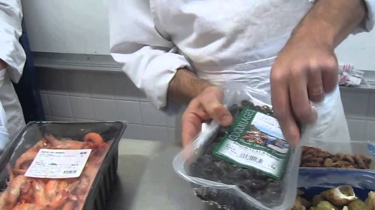 Cours de cuisine: Les fruits de mer