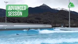 Alaïa Bay surfing experience in the Swiss Alps