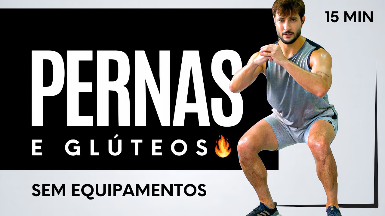 15 MIN Treino de pernas e gluteos em casa - Hipertrofia e queima de gordura 🔥