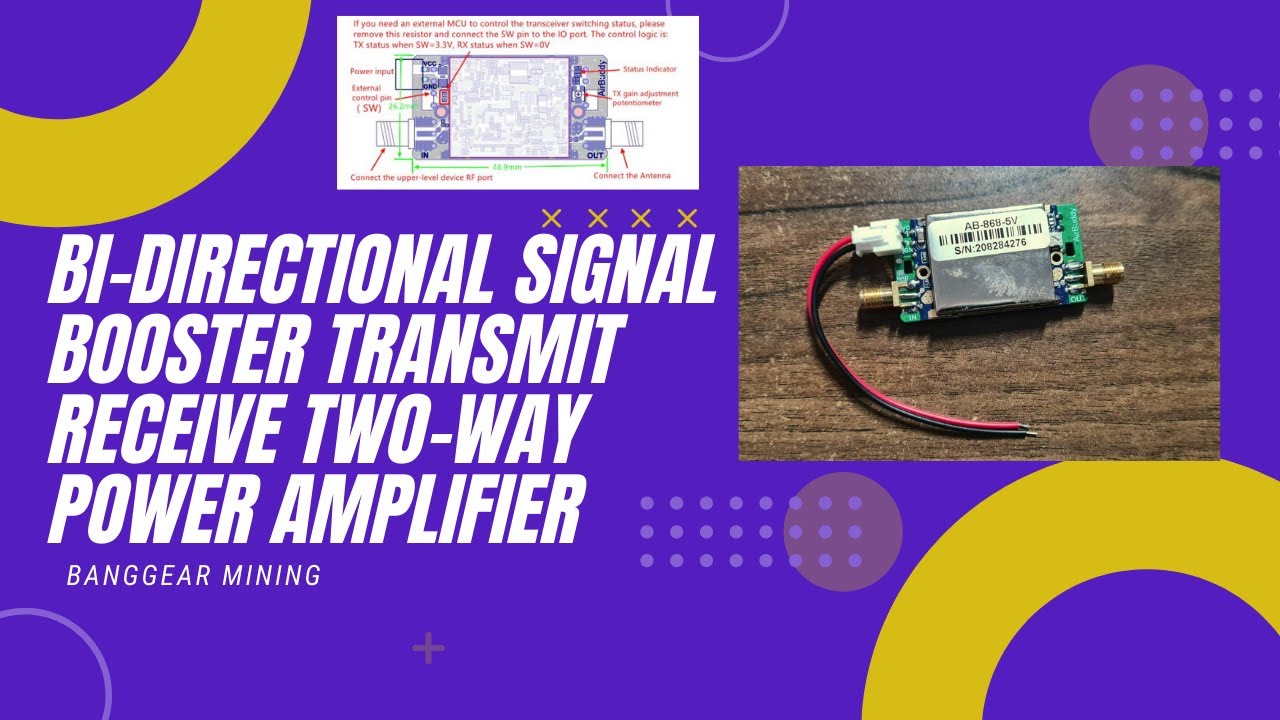 433MHz Lora Signal Booster Transmit Receive Two-Way Power Amplifier Signal Amplification Module I3612838656