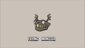 animated flying monster game asset