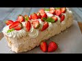 Meringue roll cake recipe 