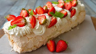 Meringue Roll Cake recipe 🍰