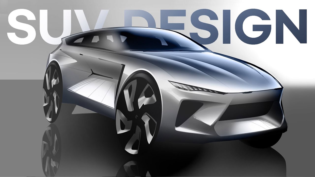 SUV DESIGN (Car Sketch & rendering with Photoshop) - YouTube