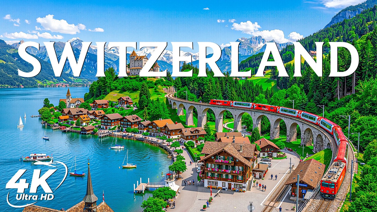 Switzerland Cinematic 4K 🇨🇭 | Alpine Lakes, Scenic Train & Fairytale Villages
