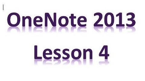 How to use OneNote 2013 Lesson 4 - Adding pages and files