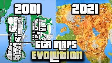 Evolution of Maps in GTA Games 2001-2021