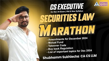 CMSL/SLCM Amendments & Marathon || Shubhamm Sukhlecha (CA, CS, LLM)