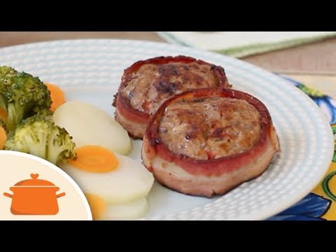 Como Fazer Medalhão de Carne Moída com Bacon - Receita Simples