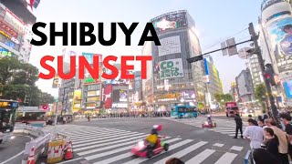 Japan 360* - Shibuya Crossing Sunset Timelapse 4KHD ASMR 2025