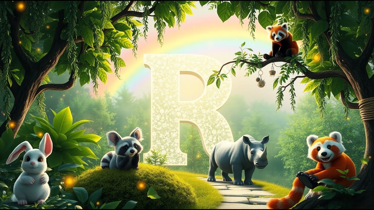 Alphabet Letter R Animals 🦏🐇 🦝 | Fun ABC Nursery Rhyme for Kids | Learn R Animals & Names