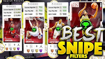 THE BEST 6 SNIPE FILTERS TO MAKE TONS OF MT!! 100K IN AN HOUR?! PINK DIAMOND SNIPES! NBA 2K19