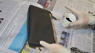 가죽 복원 가방 염색 과정 #가죽의전당 #명품 #가죽 #bag #leathercraft #염색 #유성