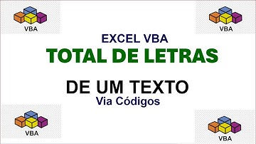 Códigos Excel VBA para Contar Total de Caracteres de Texto | SEM ENROLAÇÃO