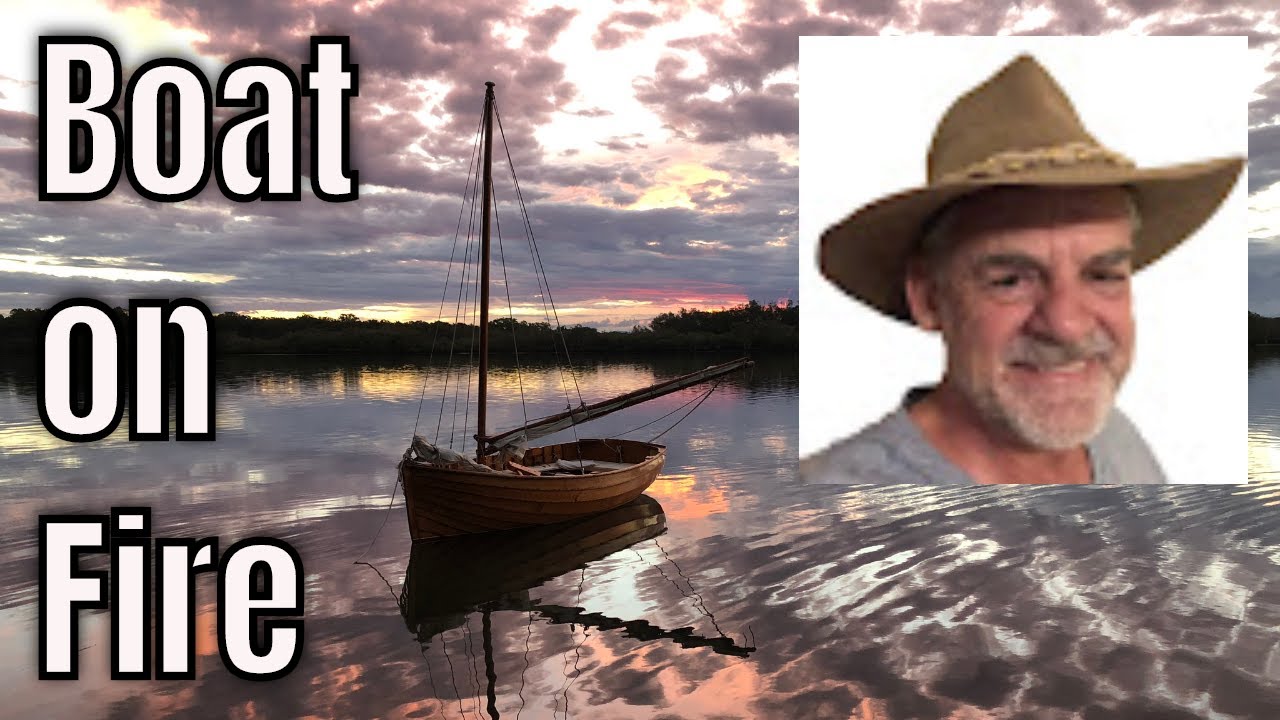Boat fire save, but my foot was barbequed. Wooden boat fire 2020.