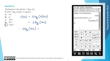 VCAA Mathematical Methods 2010 Exam 2 - MC Question 8