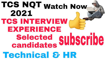 TCS interview experience by selected candidates l Tcs Nqt 2021 interview preparation