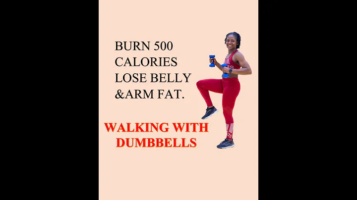 45 MINS WALKING WITH DUMBBELLS: LOSE BELLY & ARM F...