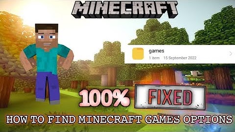FOW TO FIXED NOT SHOWING GAMES OPTIONS IN FILE MANAGER #minecraft #technogamerz #liveinsaan #vlog